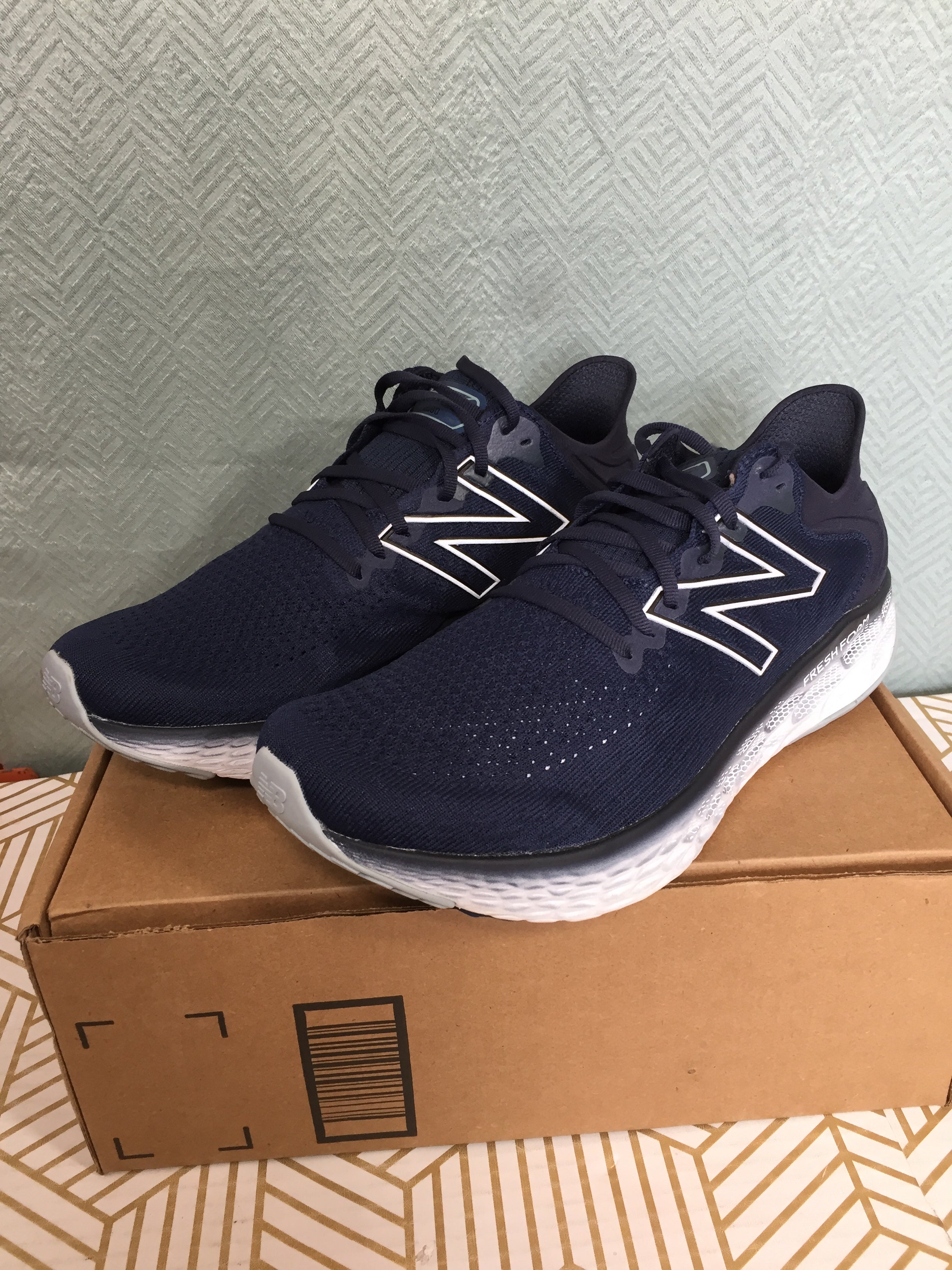New Balance Men's Fresh Foam 1080 V11 Running Shoe Size 10.5 - Natural Indigo/Eclipse (7863641800942)